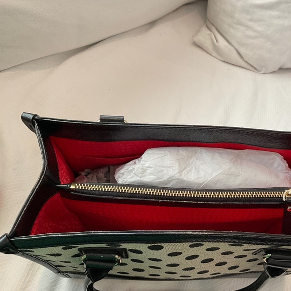 Kate Spade black and oatmeal textile and leather handbag - Picture 4 of 7